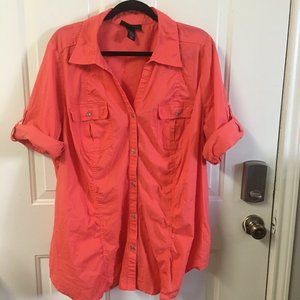🌷3/$10 Lane Bryant Womens Snap Front Shirt🌷